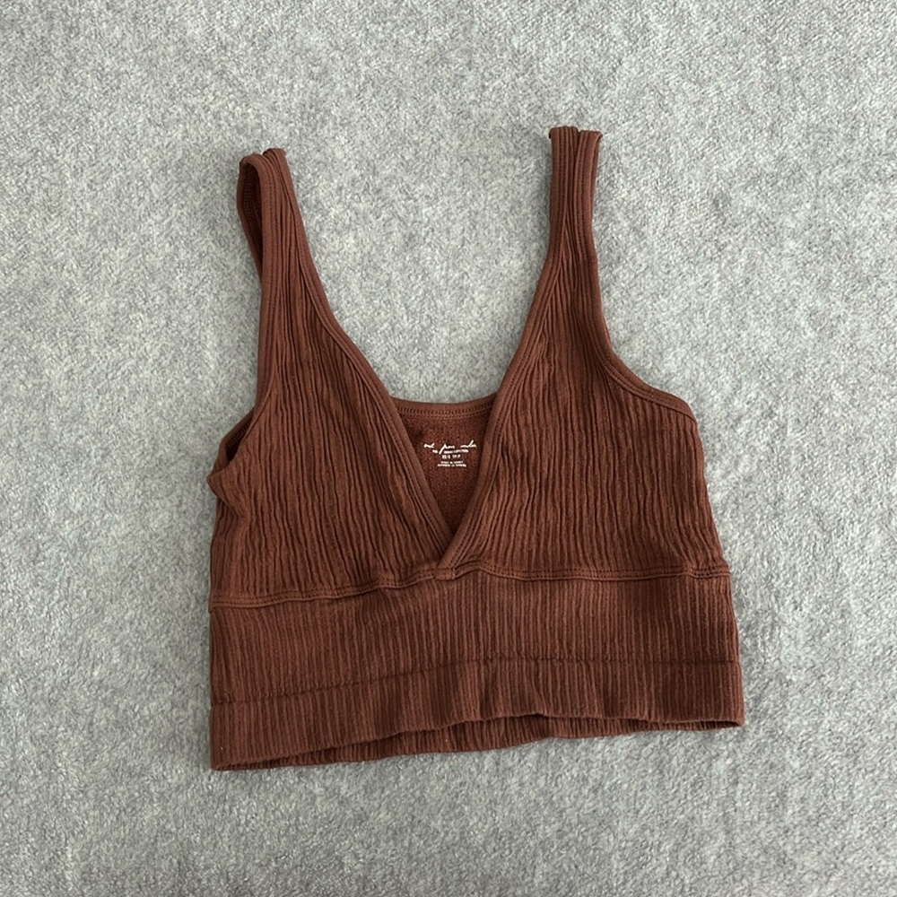 Brown crop top